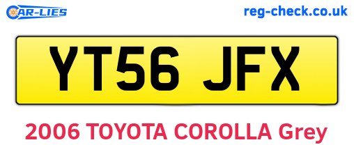 YT56JFX are the vehicle registration plates.