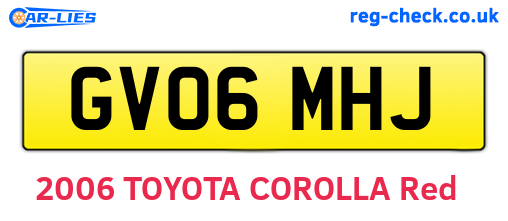 GV06MHJ are the vehicle registration plates.