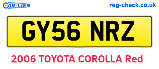 GY56NRZ are the vehicle registration plates.