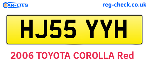 HJ55YYH are the vehicle registration plates.