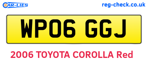 WP06GGJ are the vehicle registration plates.