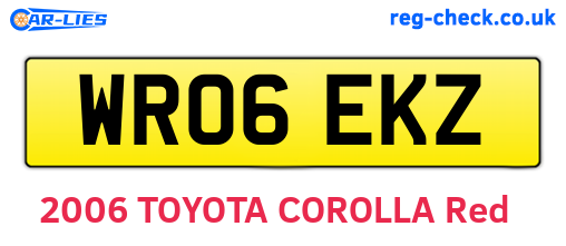 WR06EKZ are the vehicle registration plates.