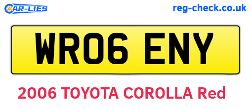 WR06ENY are the vehicle registration plates.