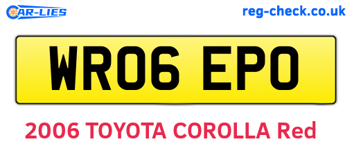 WR06EPO are the vehicle registration plates.