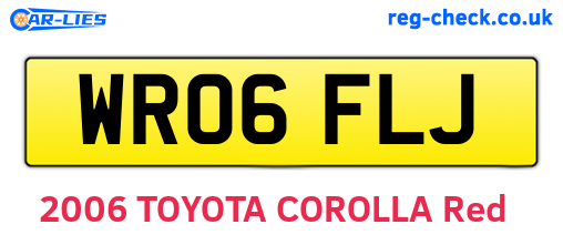 WR06FLJ are the vehicle registration plates.