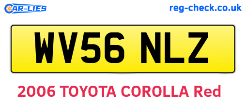WV56NLZ are the vehicle registration plates.