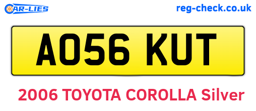 AO56KUT are the vehicle registration plates.