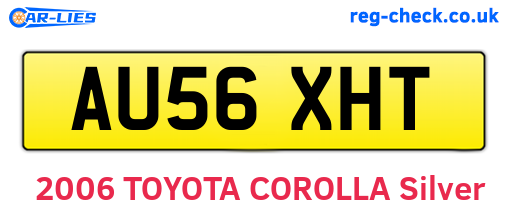 AU56XHT are the vehicle registration plates.