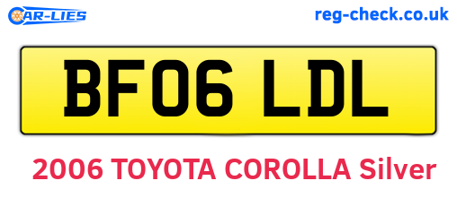 BF06LDL are the vehicle registration plates.