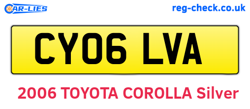 CY06LVA are the vehicle registration plates.