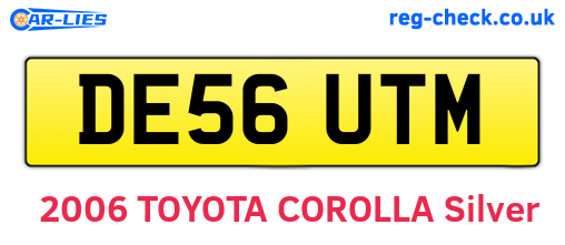 DE56UTM are the vehicle registration plates.