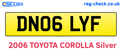 DN06LYF are the vehicle registration plates.