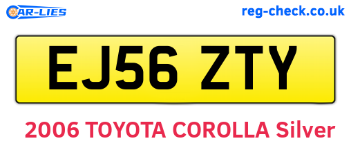 EJ56ZTY are the vehicle registration plates.