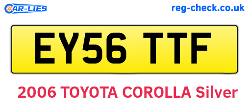EY56TTF are the vehicle registration plates.
