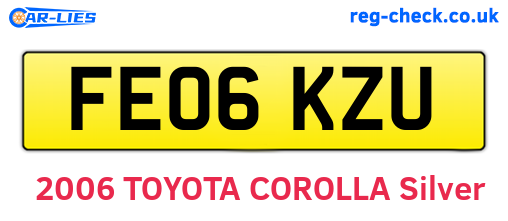 FE06KZU are the vehicle registration plates.
