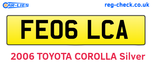 FE06LCA are the vehicle registration plates.