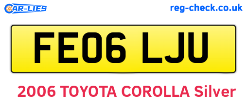 FE06LJU are the vehicle registration plates.