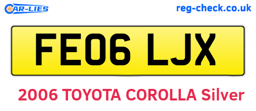 FE06LJX are the vehicle registration plates.