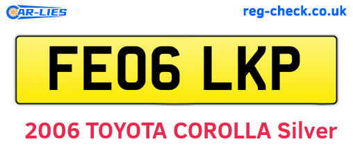 FE06LKP are the vehicle registration plates.