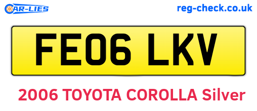 FE06LKV are the vehicle registration plates.