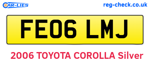 FE06LMJ are the vehicle registration plates.