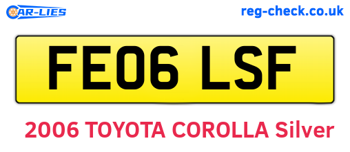 FE06LSF are the vehicle registration plates.