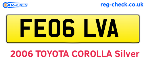 FE06LVA are the vehicle registration plates.