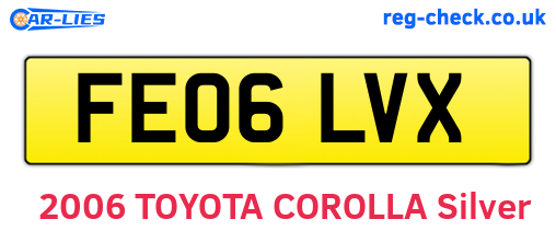 FE06LVX are the vehicle registration plates.