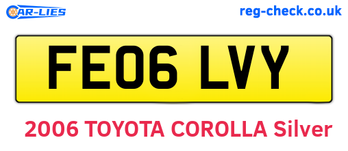 FE06LVY are the vehicle registration plates.