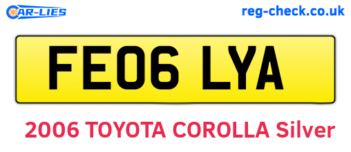 FE06LYA are the vehicle registration plates.