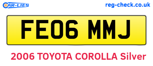 FE06MMJ are the vehicle registration plates.