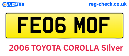 FE06MOF are the vehicle registration plates.