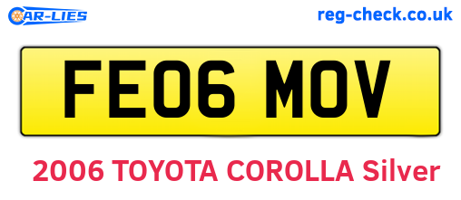 FE06MOV are the vehicle registration plates.