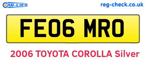 FE06MRO are the vehicle registration plates.