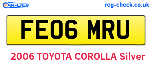 FE06MRU are the vehicle registration plates.