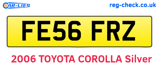 FE56FRZ are the vehicle registration plates.
