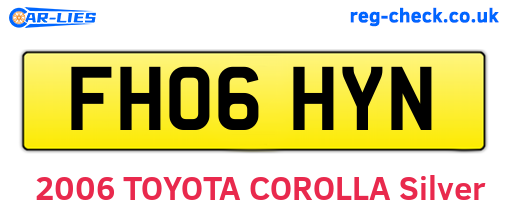 FH06HYN are the vehicle registration plates.