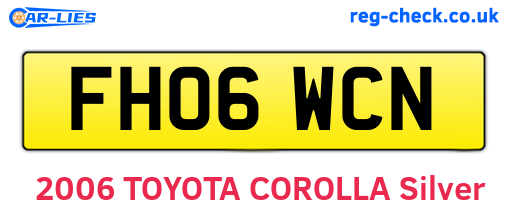 FH06WCN are the vehicle registration plates.