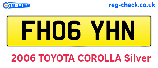 FH06YHN are the vehicle registration plates.