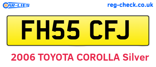 FH55CFJ are the vehicle registration plates.