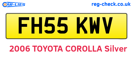 FH55KWV are the vehicle registration plates.