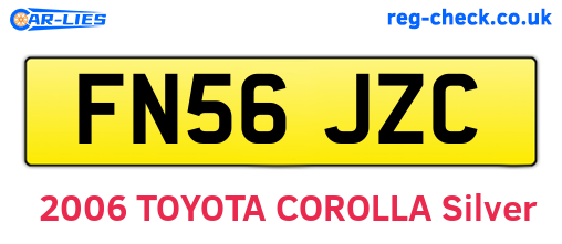 FN56JZC are the vehicle registration plates.