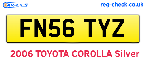 FN56TYZ are the vehicle registration plates.