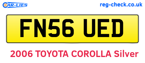 FN56UED are the vehicle registration plates.