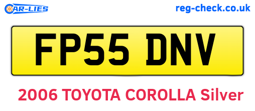 FP55DNV are the vehicle registration plates.