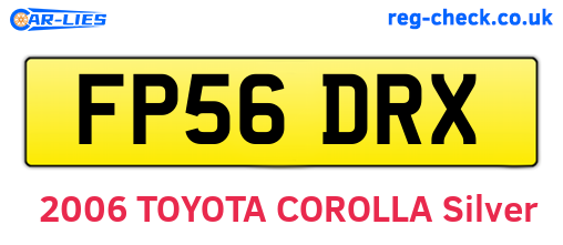 FP56DRX are the vehicle registration plates.