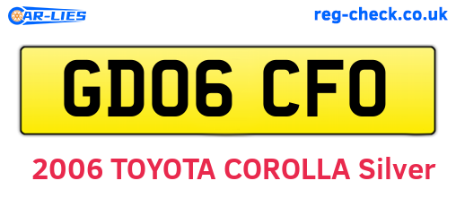GD06CFO are the vehicle registration plates.