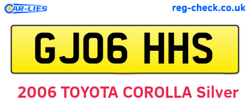 GJ06HHS are the vehicle registration plates.
