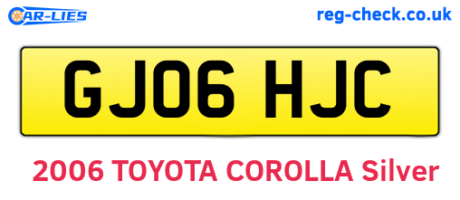 GJ06HJC are the vehicle registration plates.