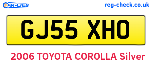 GJ55XHO are the vehicle registration plates.